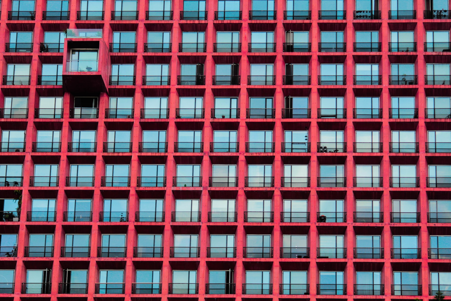 aerial photo of curtain wall building